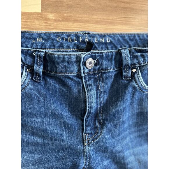 White House Black Market Girlfriend Size 8 L Distressed - Picture 3 of 5